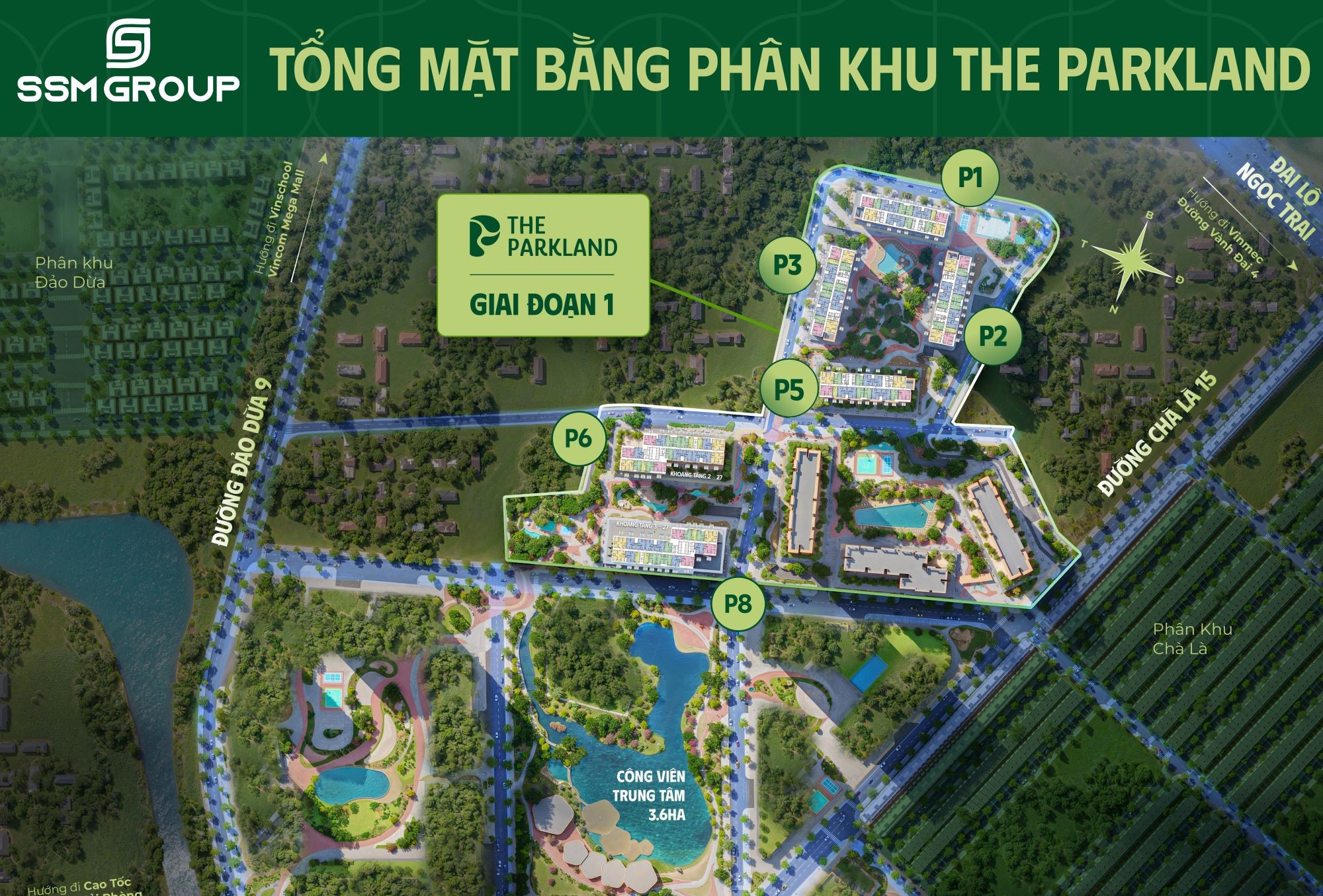 tổng mặt bằng The Parkland