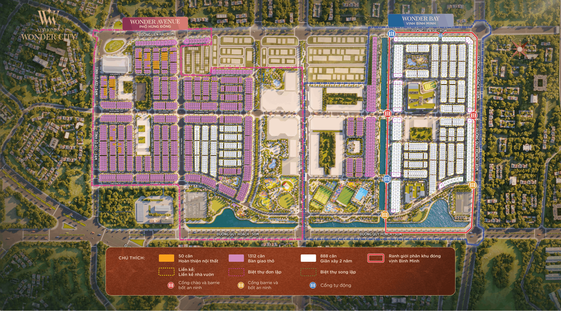 tổng mặt bằng vinhomes wonder city