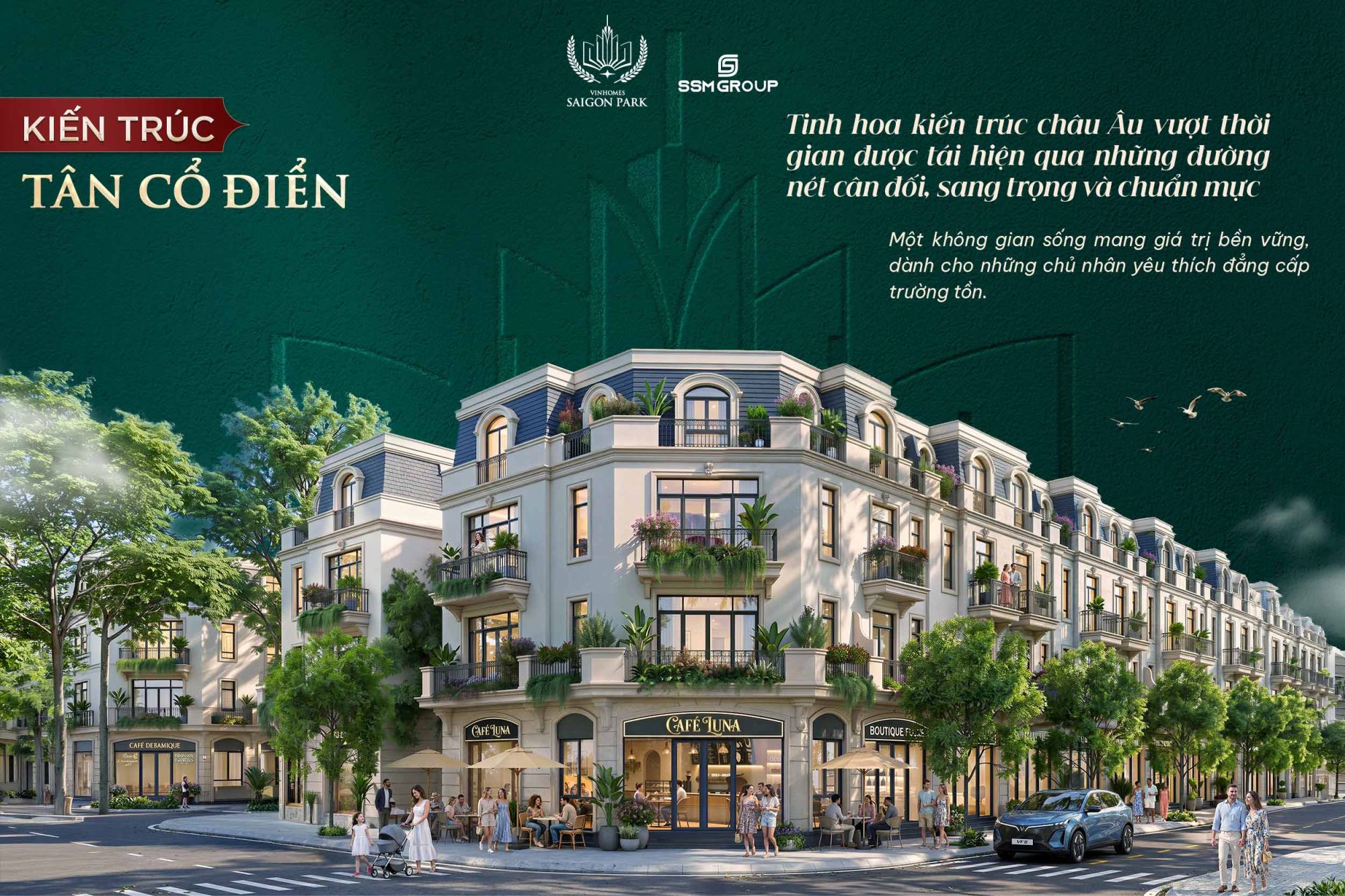 VInhomes Saigon Park - Kiến tr&uacute;c cổ điển